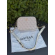 Сумка Guess жіноча бежева через плече 23×15 см, стильна кроссбоді Гесс з екошкіри, маленька повсякденна сумочка