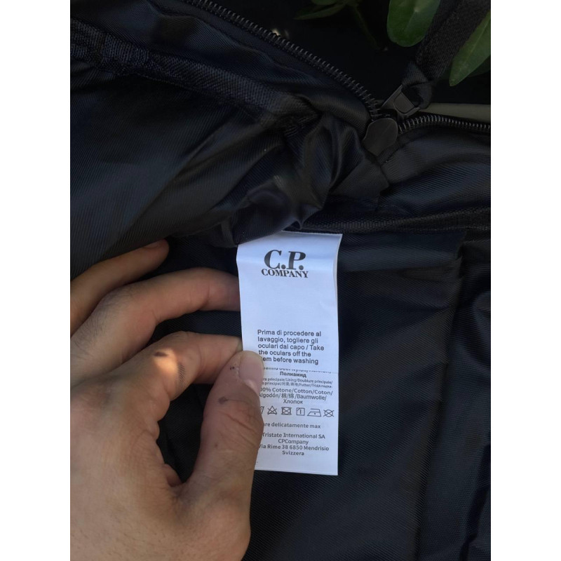 Рюкзак C.P. Company чоловічий чорний / хакі шкільний портфель Сп Компані міський backpack водовідштовхуючий рюкзак для навчання