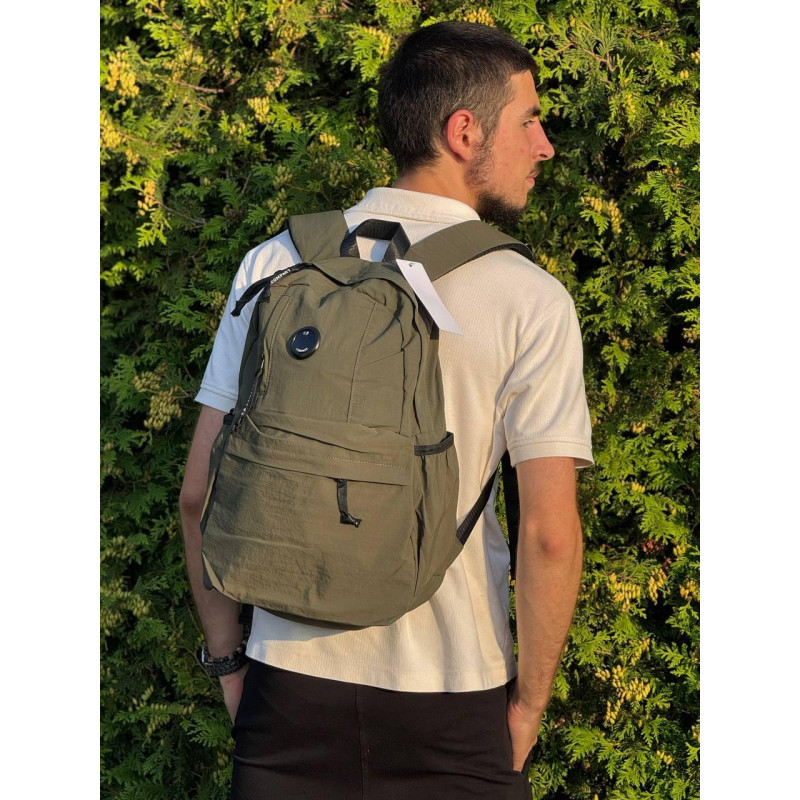 Рюкзак C.P. Company чоловічий чорний / хакі шкільний портфель Сп Компані міський backpack водовідштовхуючий рюкзак для навчання