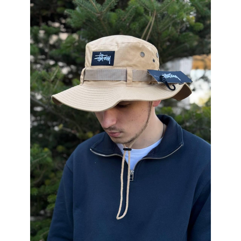 Панама Stussy чоловіча кепка бейсболка на риболовлю на літо , літня панамка Стуссі Стусі бейсболка кепка чорна