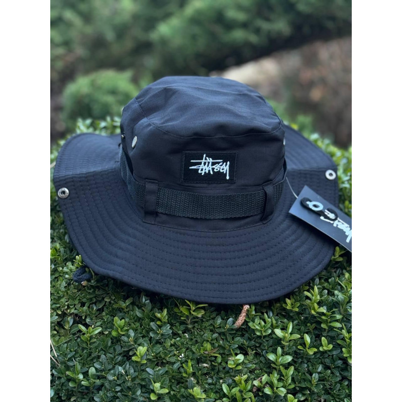 Панама Stussy чоловіча кепка бейсболка на риболовлю на літо , літня панамка Стуссі Стусі бейсболка кепка чорна