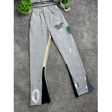 Чоловічі спортивні штани Gallery Dept Flared Pants (Галлері Депт) сірі з принтом і ефектом бризок фарби S M L