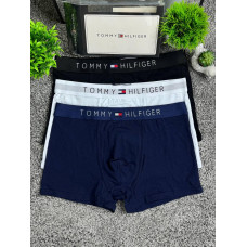 Чоловічі труси боксери Tommy Hilfiger набір 3 шт бавовняна білизна Томмі Хілфігер в подарунковій коробці