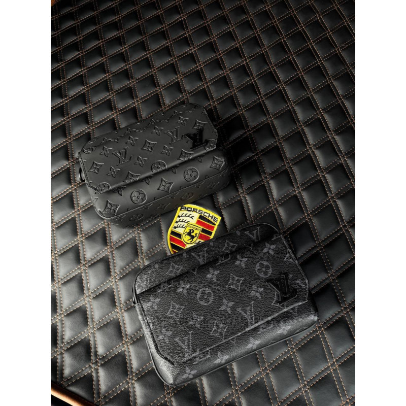 Сумка Louis Vuitton кросбоді шкіряна чоловіча | Сумка Луї Віттон чорна чоловіча шкіряна LV bag | Сумка ЛВ