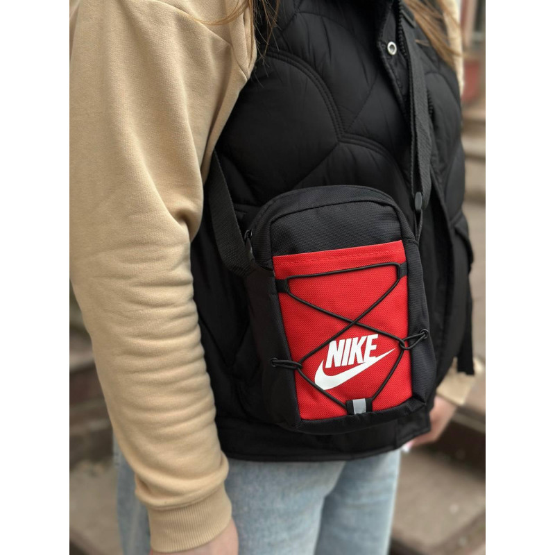 Сумка Nike сітка спортивна сумка через плече Найк чоловіча сумка месенджер літній Nike нова колекція барсет