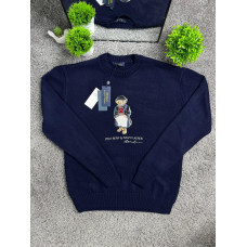 Чоловічий трикотажний светр Polo Ralph Lauren з вишитим ведмедем Polo Bear з натуральної бавовни