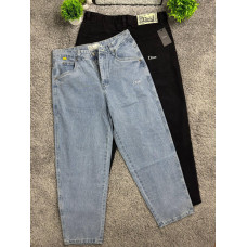 Чоловічі широкі джинси Dime Baggy Jeans вільного крою чорні/світло-блакитні з вишивкою та оригінальними бирками