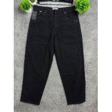 Чоловічі широкі джинси Dime Baggy Jeans вільного крою чорні з вишивкою та оригінальними бирками