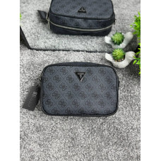 Чоловіча сумка Guess Vezzola Smart сіра через плече кроссбоді з екошкіри з бирками та брендовою упаковкою