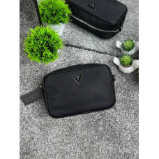 Чоловіча сумка Guess Vezzola Smart чисто-чорна через плече кроссбоді з екошкіри з бирками та брендовою упаковкою