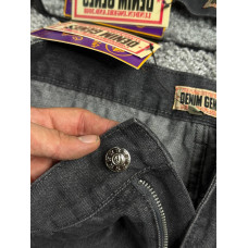Чоловічі широкі джинси Corteiz Baggy Jeans вільного крою, брендові джинси оверсайз Кортез S, M, L з бирками (чорні, сині)
