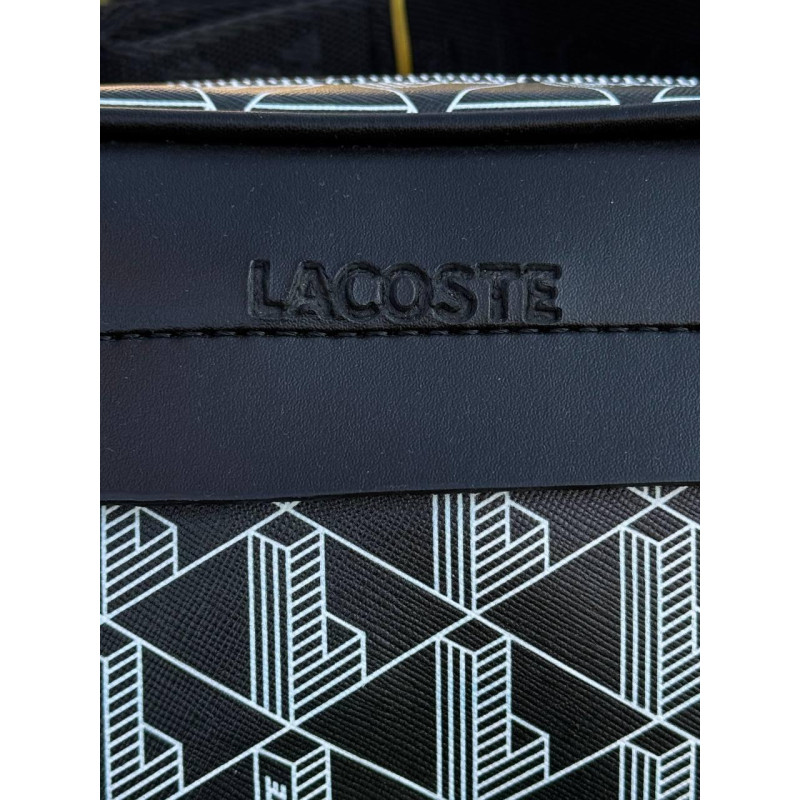 Сумка Lacoste через плече чоловіча чорна барсетка Лакост сумка спортивна чоловіча Лакост чорна кросбоді сумка месенджер L